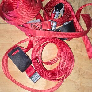 Red Tie Down Straps Set of 2